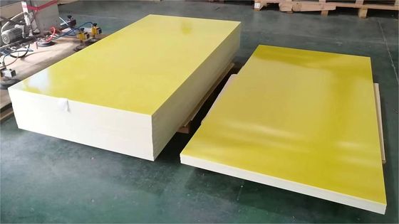 Tavola di isolamento elettrico gialla con permissività relativa di 50 Hz ≤ 5,5 e tensione di rottura parallela alle laminazioni a 90 C ± 2 C in olio ≥ 35 kV
