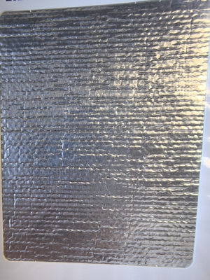 30 m/50 m Lunghezza di rotolamento Tela isolante resistente al calore di vetro stratificata con foglio di alluminio Larghezza 1000 mm per applicazioni industriali